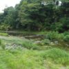 お泊り保育二日目７月２６日の朝。今年は雨が少なく横瀬川の水も少ないそうです。